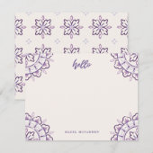 Carte De Correspondance Chantilly Boho Mandala Papeterie - Raisin (Devant / Derrière)