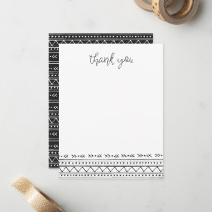 Carte De Correspondance Charcharbon moderne Boho Merci