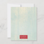 Carte De Correspondance Charming Red Tente sur Turquoise Personnel (Dos)