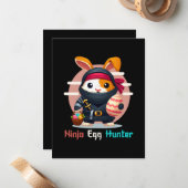 Carte De Correspondance Chasseur d'oeufs ninja (Devant/Arrière en situation)