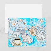 Carte De Correspondance Chat (Devant / Derrière)