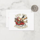 Carte De Correspondance Chat de Noël (Devant/Arrière en situation)