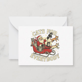 Carte De Correspondance Chat de Noël