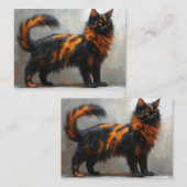 Carte De Correspondance Chat flufflye Maine Coon (Devant / Derrière)