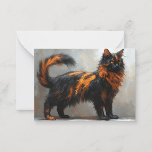 Carte De Correspondance Chat flufflye Maine Coon (Devant)