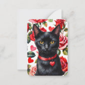 Carte De Correspondance Chat Noir Pawsitly Awestive Salle de classe Valent (Devant)