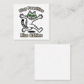 Carte De Correspondance Chat Restez Positif (Devant / Derrière)