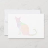 Carte De Correspondance Chat silhouette basse poly vide (Dos)