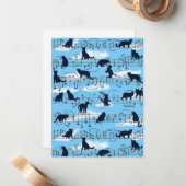Carte De Correspondance chatons musicaux (Devant/Arrière en situation)