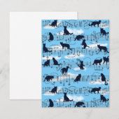 Carte De Correspondance chatons musicaux (Devant / Derrière)