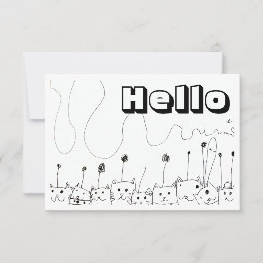 Carte De Correspondance Chats Aliens (Devant)