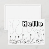 Carte De Correspondance Chats Aliens (Devant / Derrière)