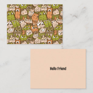 Carte De Correspondance Chats de dessin animé drôles