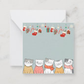 Carte De Correspondance Chats de Noël (Dos)