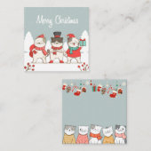 Carte De Correspondance Chats de Noël (Devant / Derrière)