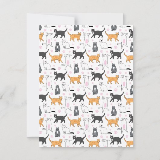 Carte De Correspondance Chats mignons (Dos)