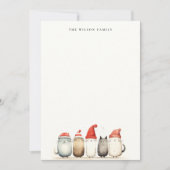 Carte De Correspondance Chats mignons à l'aquarelle, poilus et lumineux de (Devant)