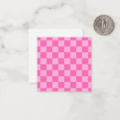 Carte De Correspondance Chaud Pink Checkerboard (Devant/Arrière en situation)
