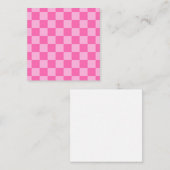Carte De Correspondance Chaud Pink Checkerboard (Devant / Derrière)