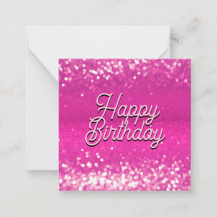 Carte De Correspondance Chaud Rose Parties scintillant Bokee Texte personn