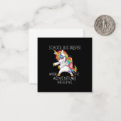 Carte De Correspondance Chauffeur de Bus Scolaire Où L'Aventure Commence (Devant/Arrière en situation)