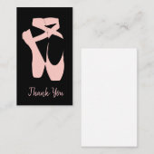 Carte De Correspondance Chaussure de ballet rose danseur de ballet (Devant / Derrière)