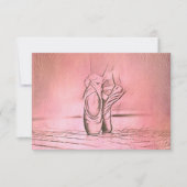 Carte De Correspondance Chaussures de Ballet Rose Élégante danseuse (Devant)