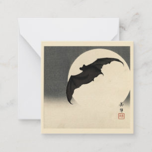 Carte De Correspondance Chauve-souris vintage avant la lune par Biho Takas