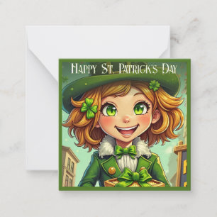 Carte De Correspondance Cheerful Leprechaun - Saint Patrick's Day Lucky Ch