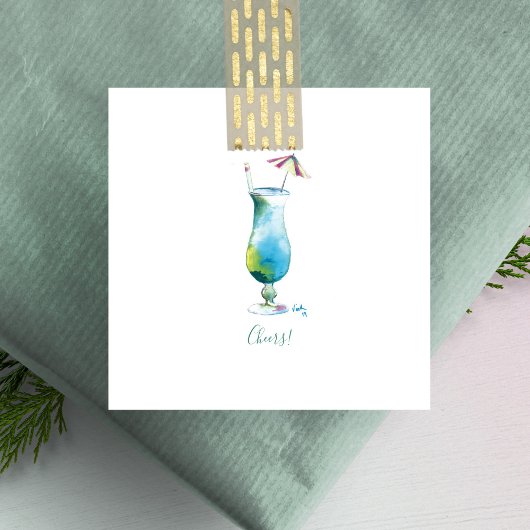 Carte De Correspondance Cheers Mini Holiday Blue Hawaii Cocktail