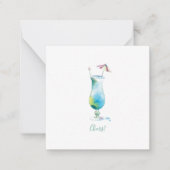 Carte De Correspondance Cheers Mini Holiday Blue Hawaii Cocktail (Devant)