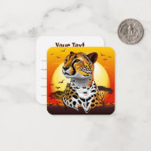 Carte De Correspondance Cheetah African Feline Wild Animal (Devant/Arrière en situation)