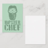 Carte De Correspondance Chef Hipster (Devant / Derrière)
