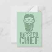 Carte De Correspondance Chef Hipster (Devant)