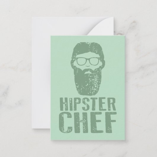 Carte De Correspondance Chef Hipster (Devant)