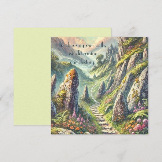 Carte De Correspondance Chemin et devis mystiques (Devant / Derrière)