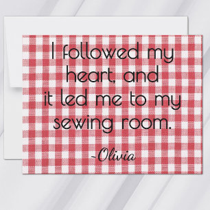 Carte De Correspondance Chemise Gingham Rouge et Blanc pour Toutes les Occ
