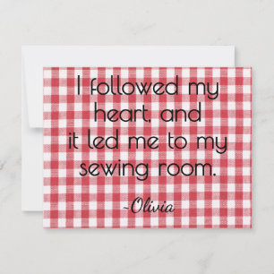 Carte De Correspondance Chemise Gingham Rouge et Blanc pour Toutes les Occ