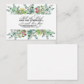 Carte De Correspondance Cherchez le Seigneur cadre verdoyant Écriture (Devant / Derrière)