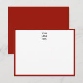 Carte De Correspondance Cherry Red Border Votre logo (Devant / Derrière)