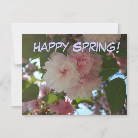Carte De Correspondance Cherry Tree I Spring Floral (Devant)