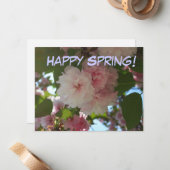 Carte De Correspondance Cherry Tree I Spring Floral (Devant/Arrière en situation)