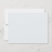 Carte De Correspondance Chic Bleu Clair Monogramme Initial Nom (Dos)