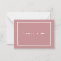 Chic Blush | Élégant Certificat Cadeau Rose Dusty