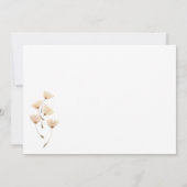 Carte De Correspondance Chic Elegant Dandelion Floral Nom Script mignon (Dos)