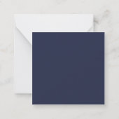 Carte De Correspondance Chic Elegant Navy Blue Gold Script (Dos)