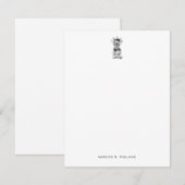 Carte De Correspondance Chic Français Bulldog Frenchie Love Crown (Devant / Derrière)