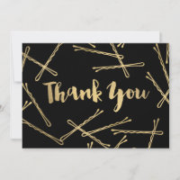 Chic Gold Bobby Pins Coiffeur Salon Noir Merci