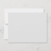 Carte De Correspondance Chic Gris Clair Moderne Monogramme Nom Initial (Dos)