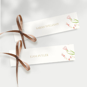 Carte De Correspondance Chic ivoire Mariage floral Escort Nom du lieu